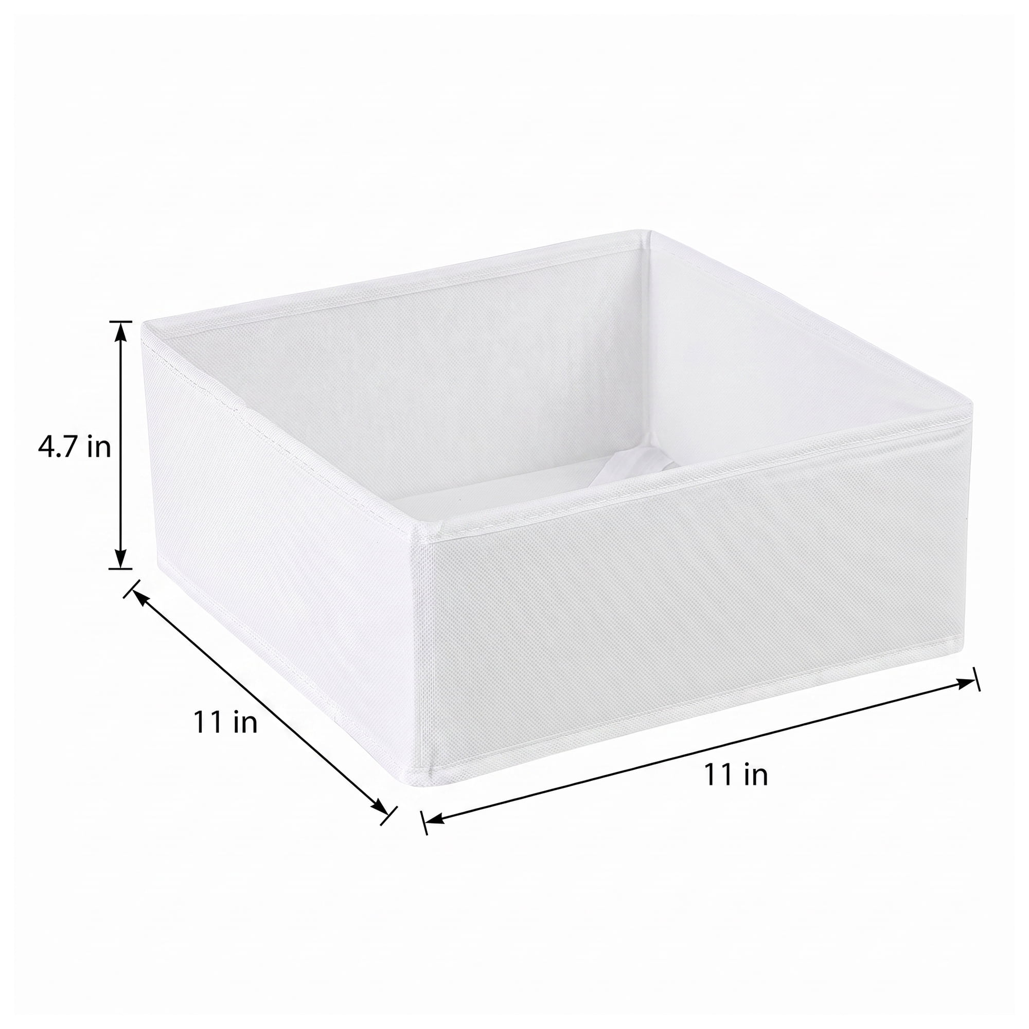 Unique Bargains Storage Bin with Zipper for Organizing Clothes White 11" x 11" x 4.7"