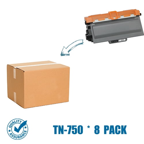 Printer Pro™ 8 Pack Brother TN750/TN-750/TN720 Black Toner Cartridge-Brother Printer DCP-8050/8080DN/HL-5340D/5380/MFC-8680DN