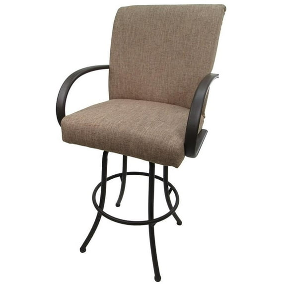 Swivel Extra Tall 34-35" Bar Stool - M-60 Metal Brown Frame