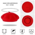 thumbnail image 2 of Wowstyle Beret Hats for Women Fashion Wool French Beret Chic Paris Cabbie Artist/Painter Caps, Red, 2 of 5