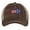 Brown, variant on American Bison Hat - Distressed Flag Design - Vintage Bison Trucker Hat Strapback (Brown)