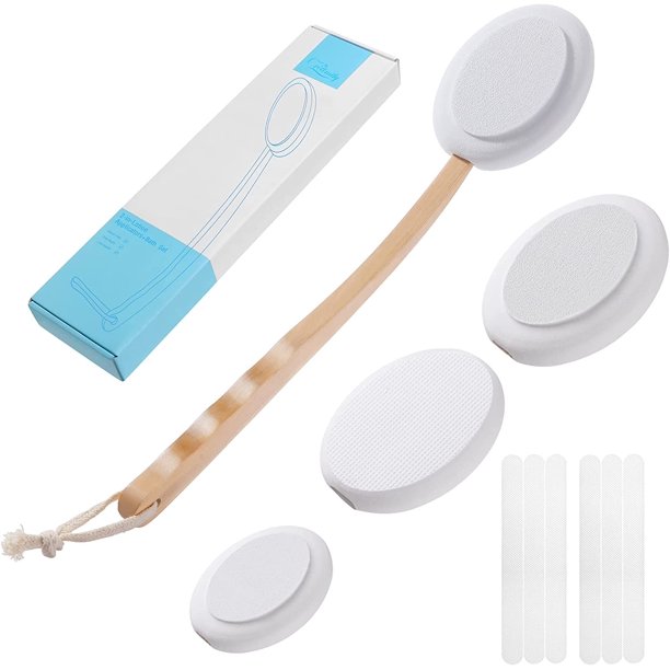 Creamify Lotion Applicator for Back, Feet, 4 Replaceable Pads with 1