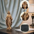 thumbnail image 5 of Catholic Our Lady of Grace Statue, 8.54" H Virgin Mary Statue, Blessed Mother Statues, Religious Gifts for Mom, Home Tabletop Decor, Bronze Collection Figurine, 5 of 9