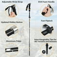 thumbnail image 2 of BIQIANWO 2pcs Hiking Poles Collapsible Trekking Poles, Foldable Lightweight Hiking Sticks, Aluminum Alloy Hiking Sticks With Double Lock For Women Men, Camping, Mountaineering, Backpacking, Walking An, 2 of 7