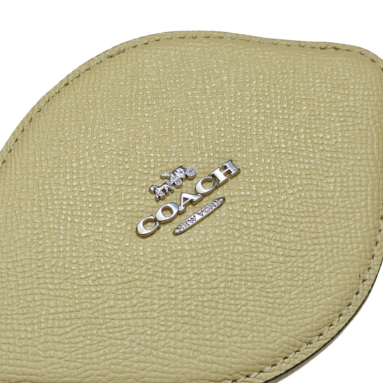 Coach Women's Crossgrain Leather Lemon Small Zip Pouch Coin Case