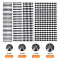 thumbnail image 3 of Uxcell 1792 Pcs 4 Hojas de Pegatinas de Rhinestone Negros 3/4/5/6 mm Piedras Preciosas Autoadhesivas para Decoración de Bricolaje, 3 of 5