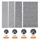 thumbnail image 3 of Uxcell 1792 Pcs 4 Hojas de Pegatinas de Rhinestone Negros 3/4/5/6 mm Piedras Preciosas Autoadhesivas para Decoración de Bricolaje, 3 of 5