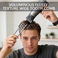 thumbnail image 3 of 2Pcs Texture Comb, Volume Hair Comb Wide Tooth Comb for Curls, Barber Wide & Fine-Toothed Dual-Purpose Styling Comb, ABS Plastic Texturizing Hair Tool (2PCS Gray), 3 of 12