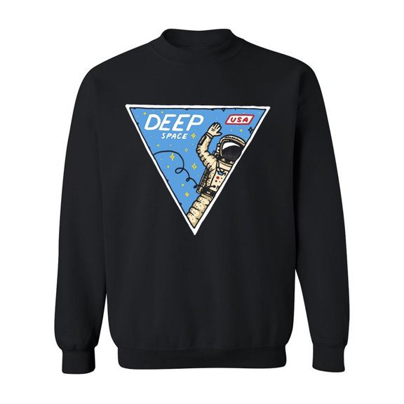 Retro Deep Space Design Sweatshirt Men -Image by Shutterstock, Male Small
