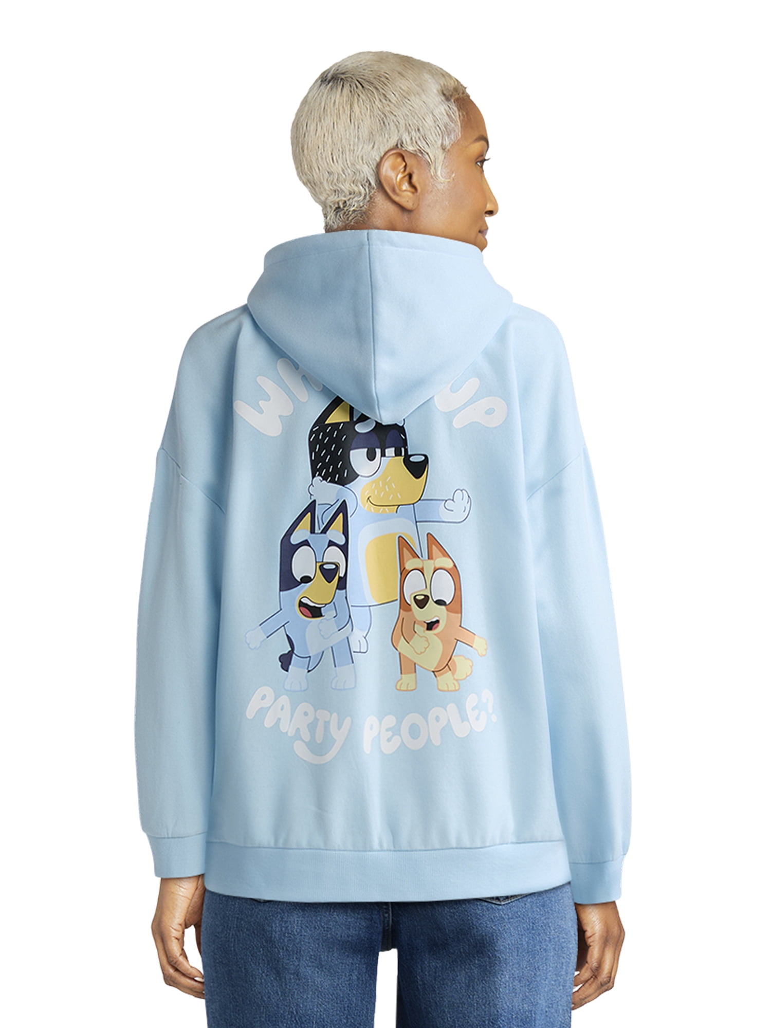 Bluey Women’s and Women's Plus Graphic Pullover Hoodie Sweatshirt, Sizes XXS-XXL