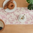 thumbnail image 4 of 100% Cotton French Pastoral Table Runners, 13x48 Inch Pink Farmhouse Table Runners 48 Inches Long, Vintage Flowers Print Home Decors, 4 of 6