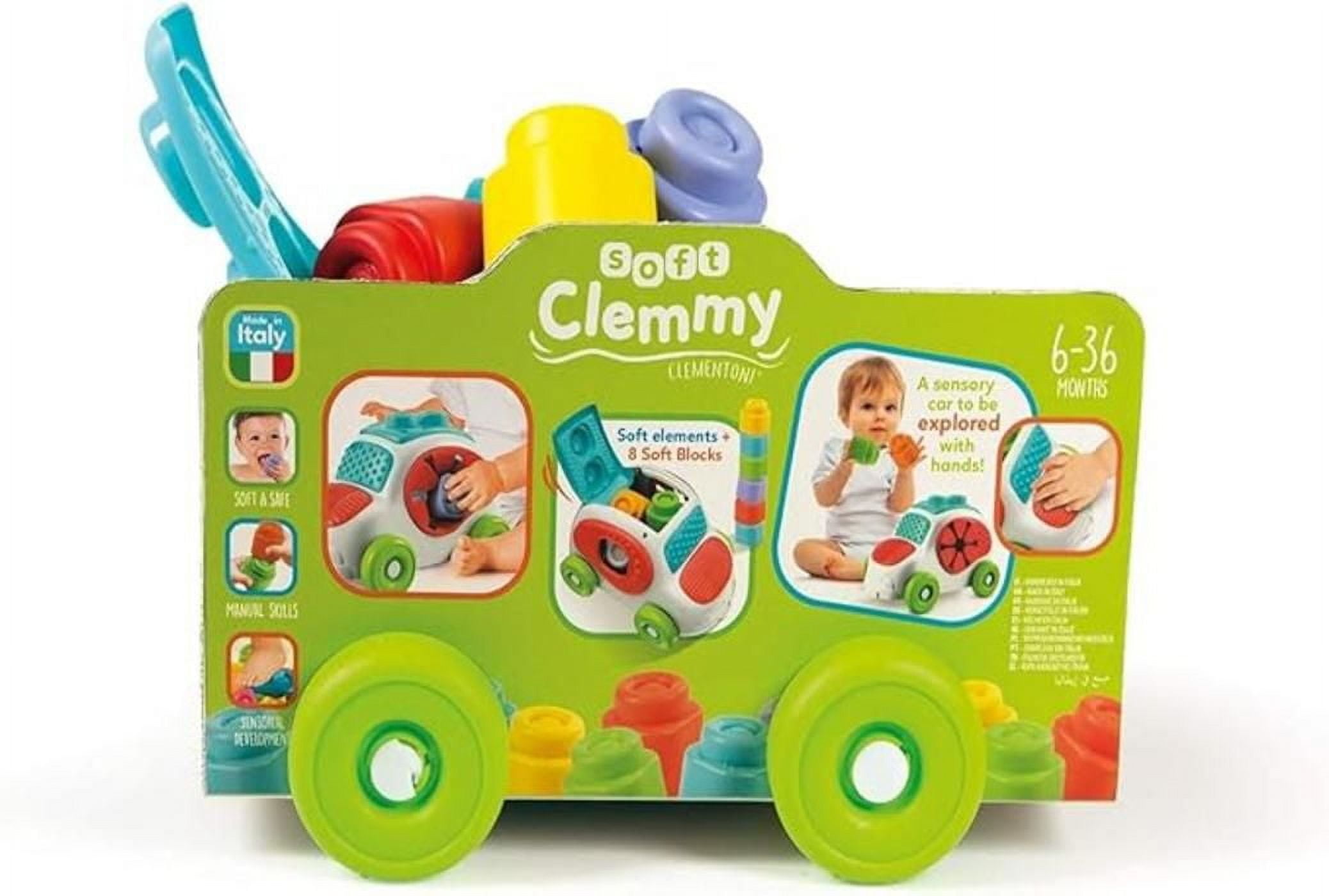 Clementoni Soft Clemmy Sensory Car for Babies and Toddlers, Ages 6 Months Plus, Multi-Coloured
