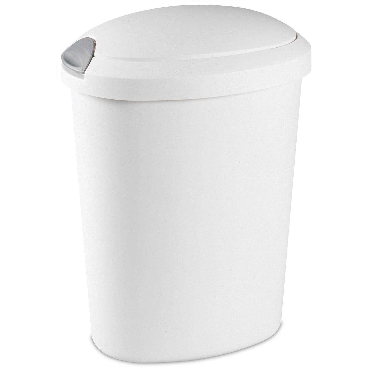 Sterilite 5.2 Gallon Oval Touchtop Wastebasket White, Case of 4