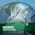 thumbnail image 2 of EDX 8-Person Camping Tent with Waterproof Double Layer & Standing Height Cabin, Mesh Roof, Divided Curtain, Easy Setup & Family-Friendly, Portable Carry Bag, Spacious for Car Camping, Green, 2 of 8