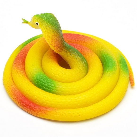 80cm Realistic Appearance 3D Eyes Fake Snake Tricky Funny Spoof Artificial Snake Toy Halloween Gift