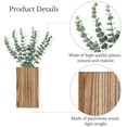 thumbnail image 4 of Maceta de pared de madera de Dahey con eucalipto artificial, 2 unidades, 4 of 5