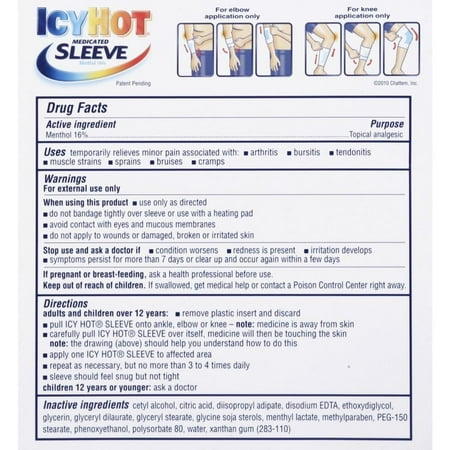 Icy Hot Maximum Strength Medicated Sleeve, Large, 3 Count Box