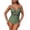 Army Green #063, variant on Women's Swimsuits One Piece Mesh Ruched V Neck Sexy Bathing Suits Slimming Halter String Swimsuit High Cut Gym Outfits Black S