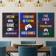 thumbnail image 2 of Gamer at Play I - Framed Premium Gallery Wrapped Canvas L Frame 3 Piece Set - Ready to Hang, 2 of 9