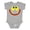 AC-Heather Grey, variant on Monster Face Boys or Girls Baby Bodysuit