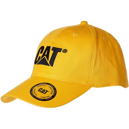 Caterpillar Mens Trademark Stretch-Fit Cap Small-Medium Yellow