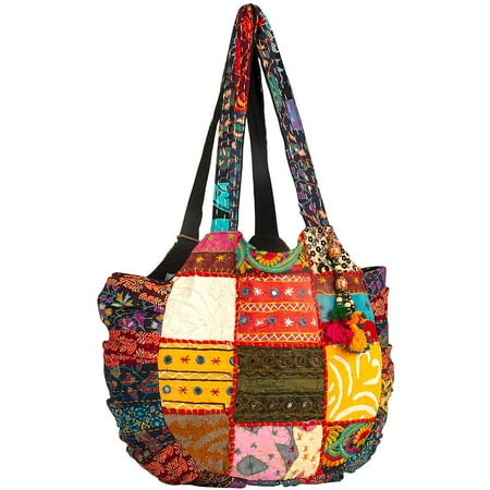 Tribe Azure - Floral Embroidered Boho Tote Shoulder Bag Large Fashion ...