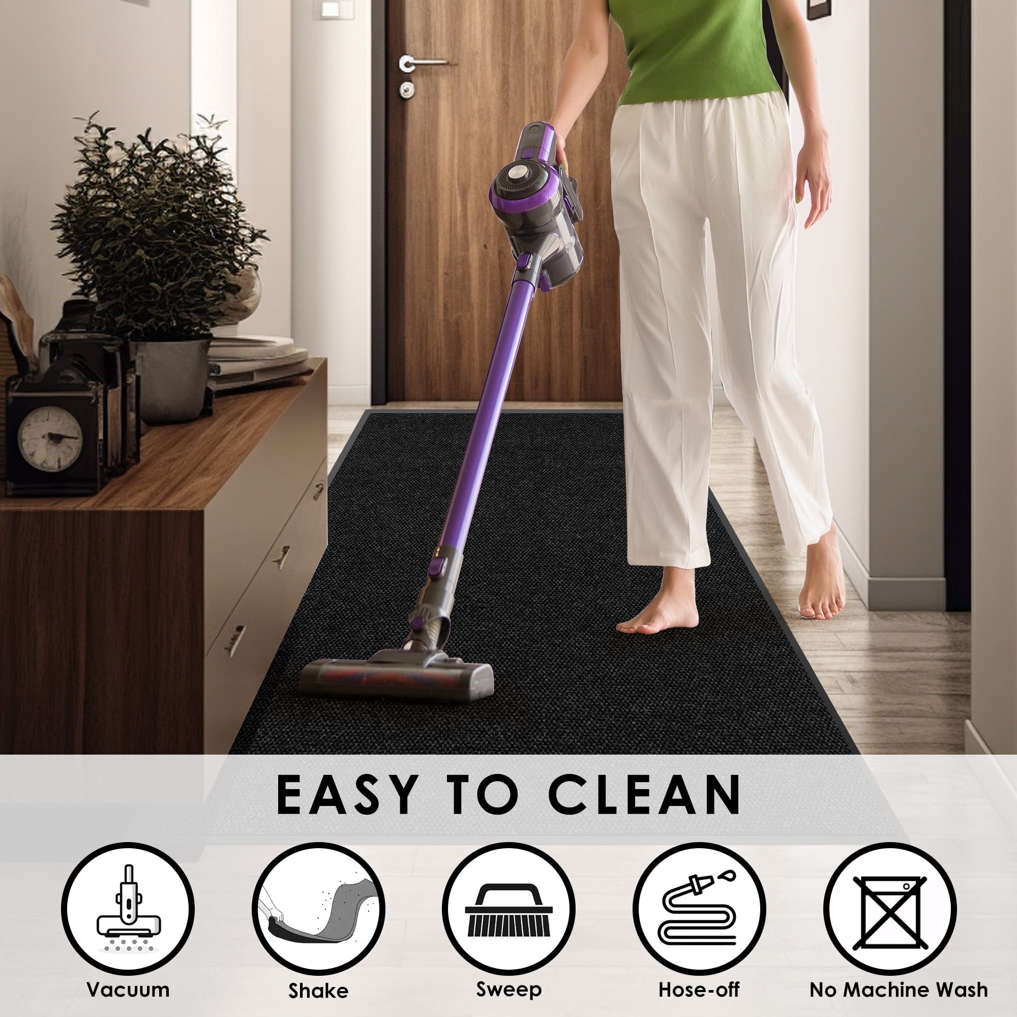 Morefany 3'x6' Entrance Front Floor Door Mat Entryway Doormat Indoor Heavy Duty Dirt Trapper Non-Slip Rubber Backing Outdoor Welcome Mats