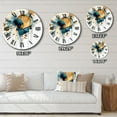 thumbnail image 5 of Designart "Teal & Gold Posh Resonance I" Minimalism Oversized Wall Clock, 5 of 5