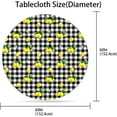 thumbnail image 4 of Lemon Tablecloth Washable Reusable Anti-Wrinkle Round Tablecloth 60 Inch for Home Parties Indoor Dinner and Outdoor Picnic Kitchen Dining Decor, 4 of 6
