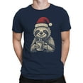 thumbnail image 2 of Cozy Christmas Sloth with Cocoa Men's T-shirt, 2 of 3