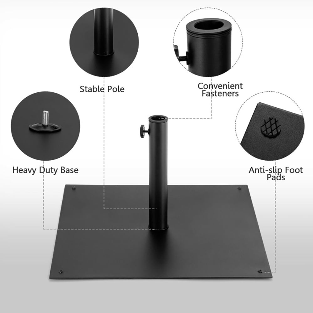 Aimee Lii 40 lbs Square Umbrella Base Stand with for Backyard Patio, Outdoor Umbrella Stand Aimee Lii 40 lbs Square Umbrella Base Stand with for Backyard Patio, Outdoor Umbrella Stand