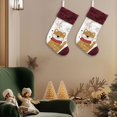 thumbnail image 5 of Large Christmas Stocking, Cute Animal Hanging Stocking with Knitted Cuff, 1 Piece Xmas Stocking, Holiday Christmas Tree Fireplace Decor, Style F, for Festive Season, 5 of 6