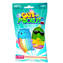 Cats Vs Pickles 4in Colorful Bean-Filled Blind Pack Assortment Plush, Novelty & Gag Toys for Kids 4 