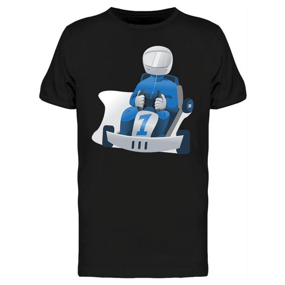 Blue Go Kart Racer T-Shirt Men -Image by Shutterstock, Male XX-Large