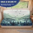 thumbnail image 2 of CHAQLIN Washable Furniture Protector Suitable for Trips RV RV Couch Covers Fit for Jackknife Sleeper Sofas, Watercolor Misty Mountain Forest Print with Flying Birds, 2 of 7