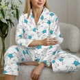 thumbnail image 6 of Uemuo Dachshund Dog Puppy Pattern Womens Pajama Sets,PJ Set for Women,Pajamas for Women Logo,Long Sleeve Pajama Set for Women,Soft Long Sleeve Top With Pants-Large, 6 of 9