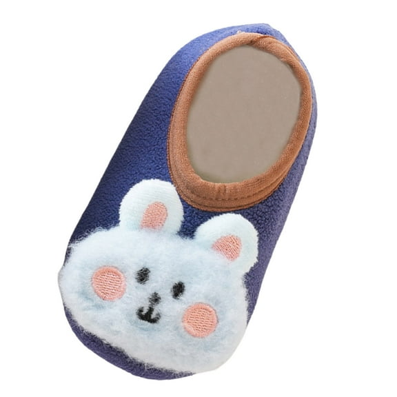 WERYOUNG Baby Shoes Fashion Cartoon Soft Bottom Baby Toddler Shoes Easy To Crawl Baby Warm Floor Socks Shoes, Blue, 12-18 Months