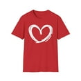 thumbnail image 2 of Heart, Gildan Unisex Softstyle T-Shirt, Heart Drawing Graphic Tee, S-3XL, 2 of 5