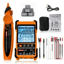 Network Cable Tester,Lcd Display Handheld Portable Cable K618 500m Handheld Tester With Ethernet Cable Sensitivity Adjustable Poe Test Cat5/cat6 Ethernet Network Cable Test Cable Orange