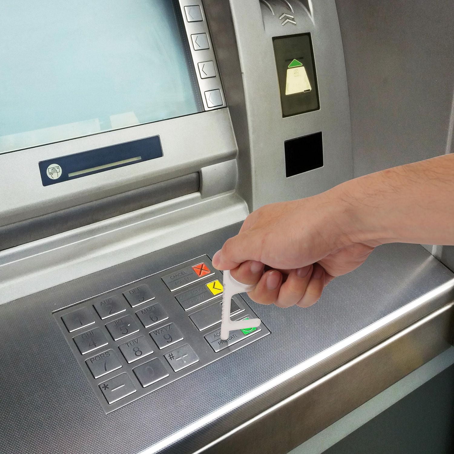 Outil d'ouverture de porte de clé sans contact, clé, stylet de porte-clés et protection et hygiène