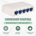 thumbnail image 4 of 5X 5 Port Data Switch,Network Hub,Desktop Ethernet Splitter,Plug & Play Shielded Ports Fanless Quiet, 4 of 8