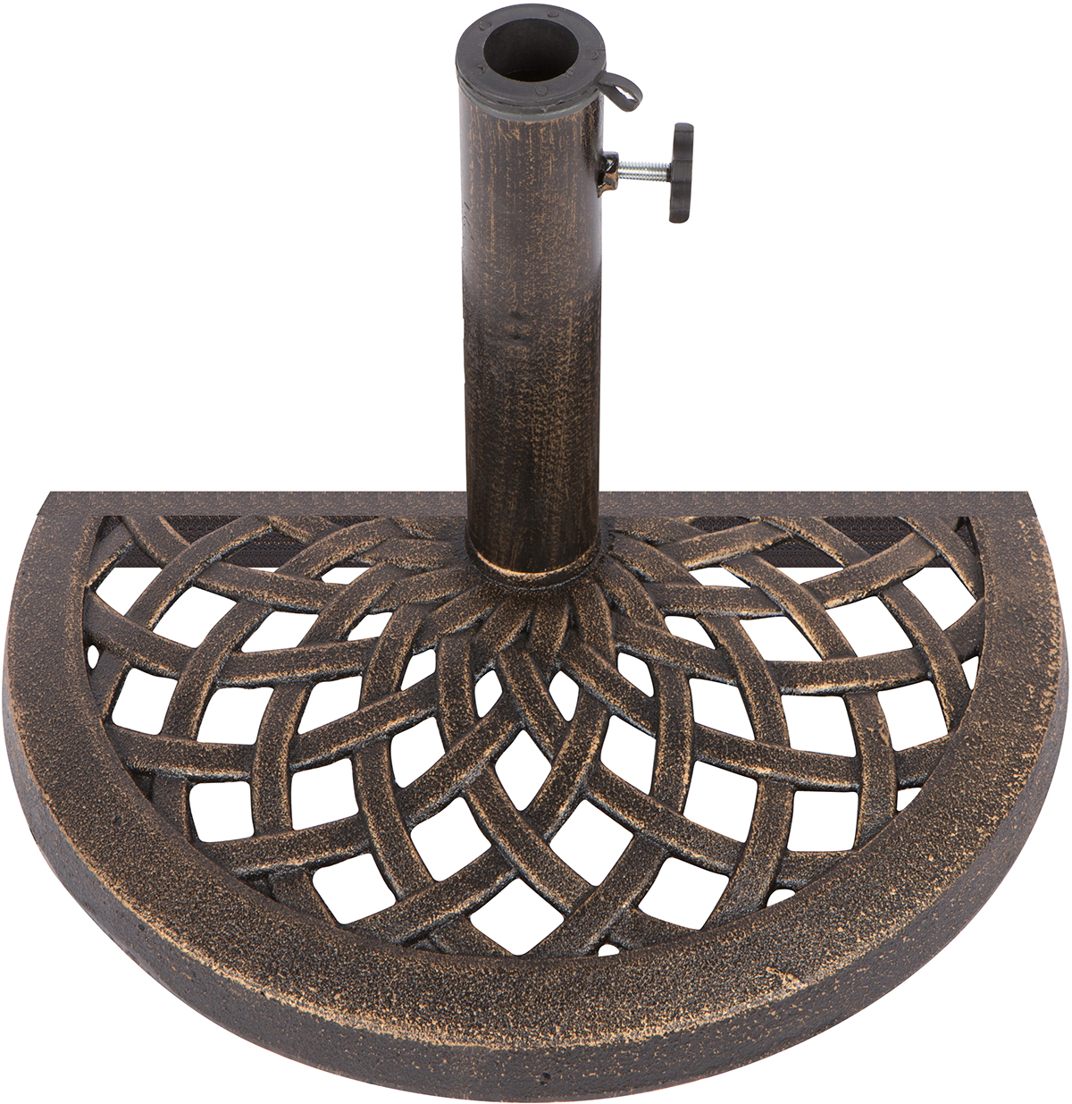 Cast Iron Half Umbrella Base - 17.7 Inch Diameter by Trademark