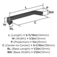thumbnail image 4 of Amerock Evolve 5-1/16 inch Center-to-Center Matte Black Cabinet Pull, 25 Pack, 4 of 4