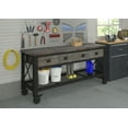 thumbnail image 4 of 72 In x 24 In. 3 Drawer Rolling Industrial Workbench with Wood Top Aged Espresso, 4 of 13
