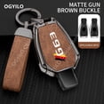 thumbnail image 5 of Zinc Alloy Leather Car Key Cover For Mercedes Benz G63 B 2/3 buttons A B C E Class W176 GLC CLA AMG W177 W212 W213 Car Key Case, 5 of 12