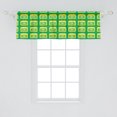 thumbnail image 2 of Ambesonne Music Valance Pack of 2, Retro Compact Audio Cassettes, 54"X18", Sea Green and Yellow, 2 of 4