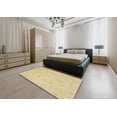 thumbnail image 4 of Ahgly Company Tapis d'Intérieur Rond Abstrait Jaune Moutarde Oriental, 7 Pieds Rond, 4 of 6