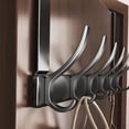 thumbnail image 4 of BUSATIA Bedroom Scratch-Proof Over-the-Door Towel Hook Rack with 6 Dual Coat Hooks, 4 of 6
