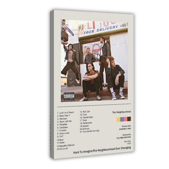 The Neighbourhood poster Hard To Imagine The Neighbourhood Ever Changing Music Album Cover Canvas Poster Bedroom Decor Sports Landscape Office Room Decor Gift