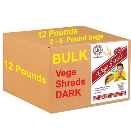 Vege Shreds Dark, Veggie Meat, Shredded Beef, Shredded Dark Meat , Bulk 12 pounds, FREE Shipping